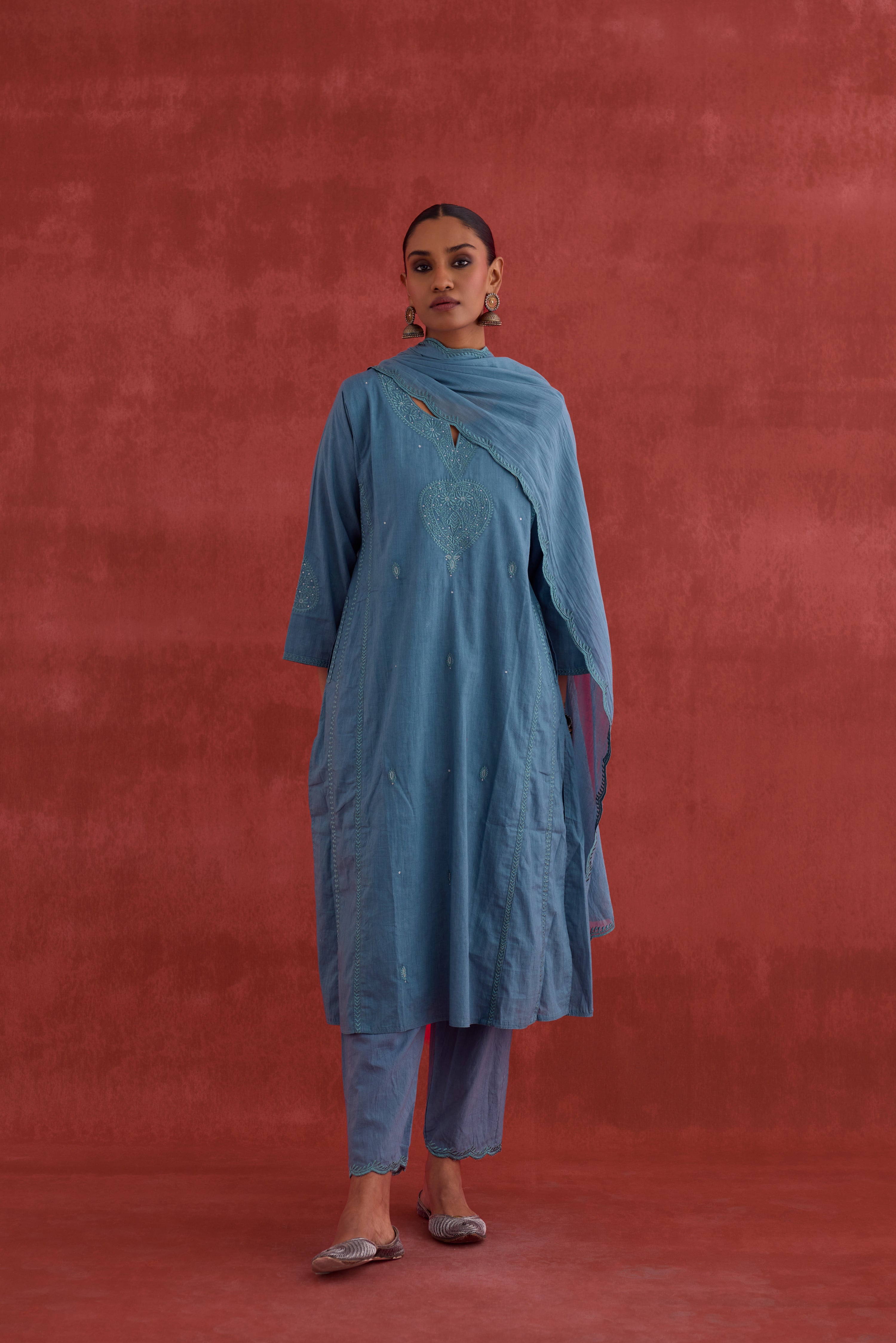 Tulsi Dupatta Teal Blue (10039805641003)