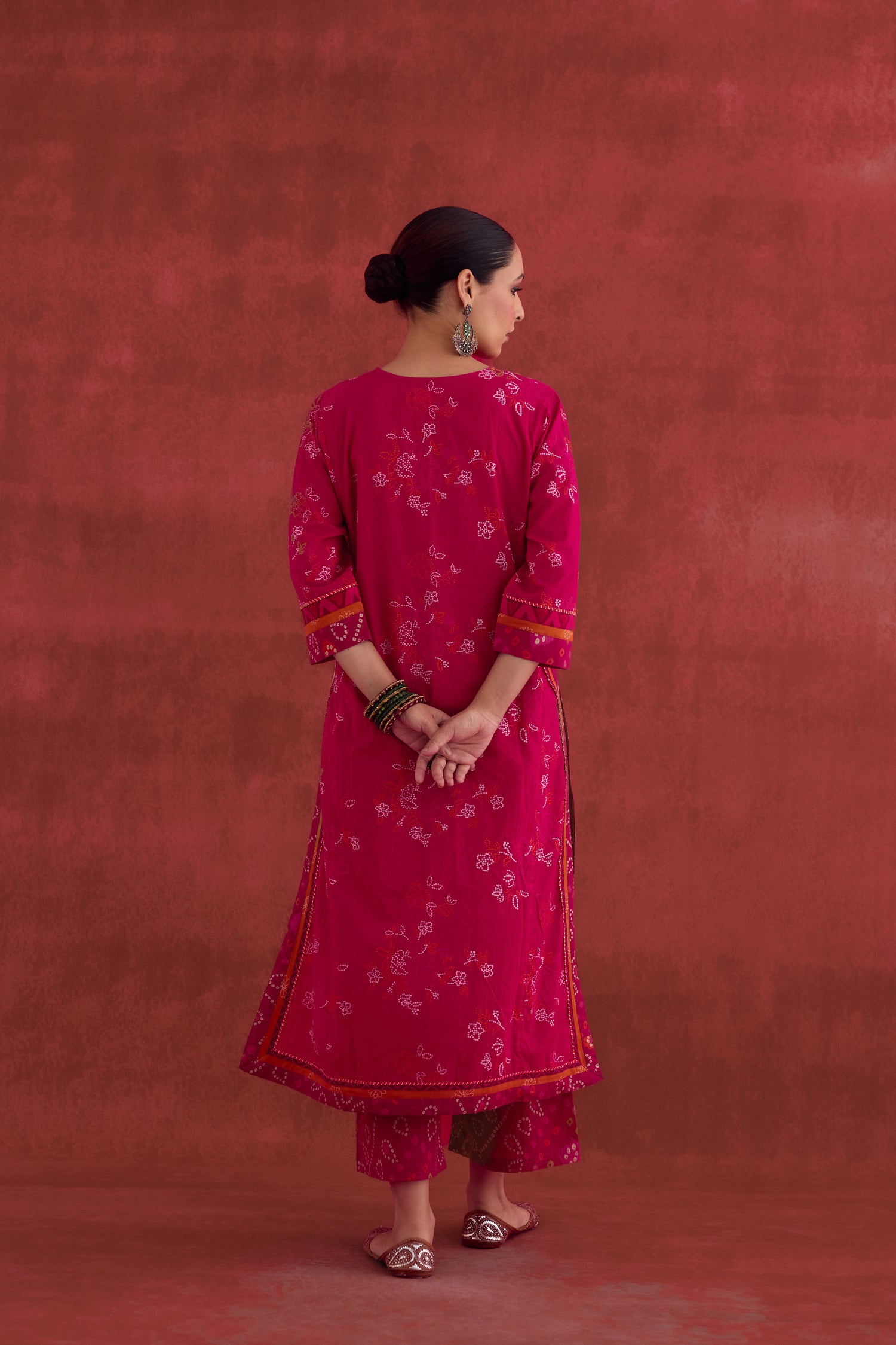 Anu Cotton Printed Kurta Pink (10039604019499)