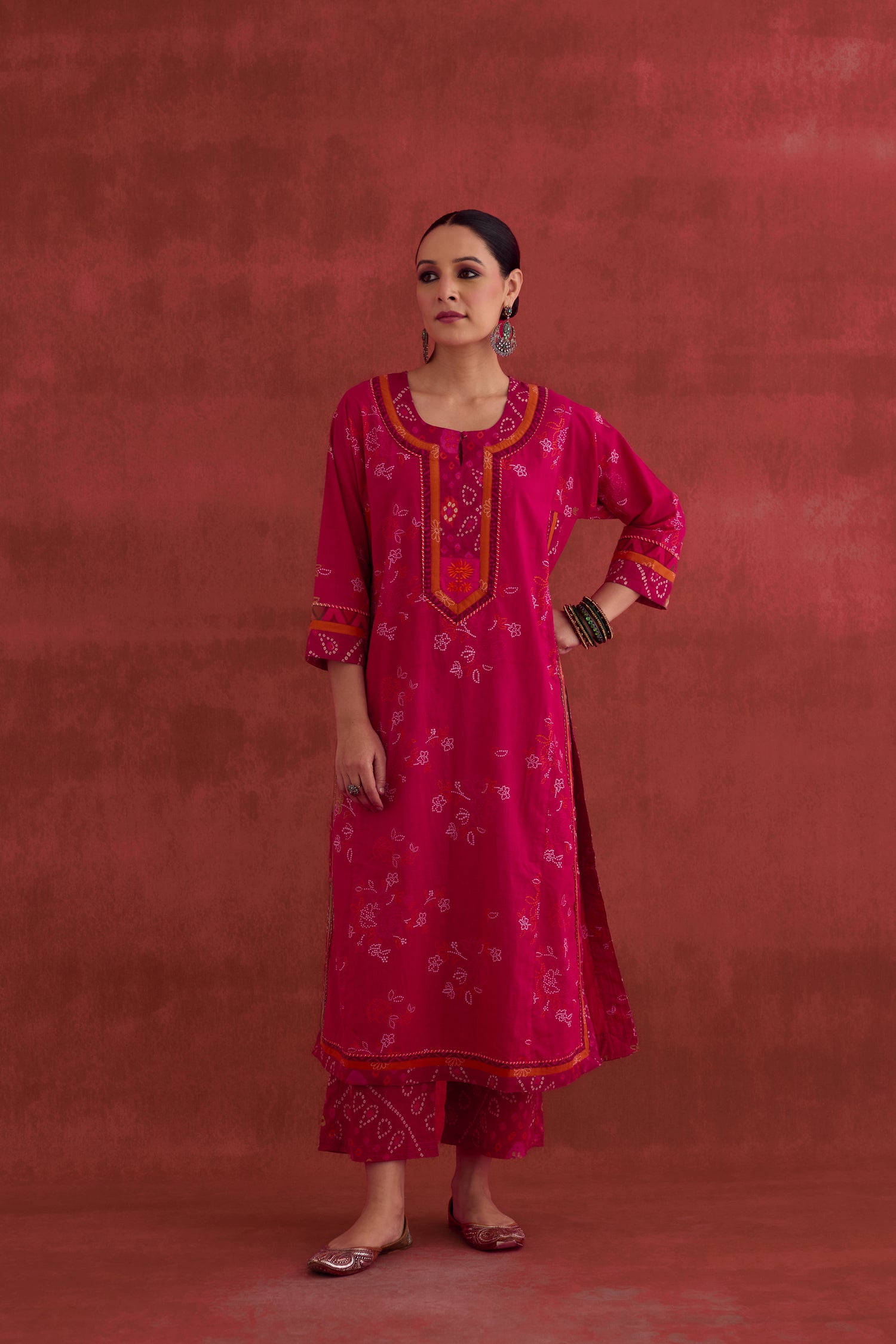 Anu Cotton Printed Kurta Pink (10039604019499)
