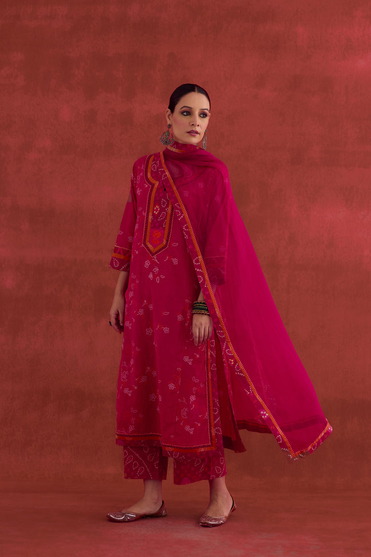 Anu Cotton Printed Kurta Pink (10039604019499)