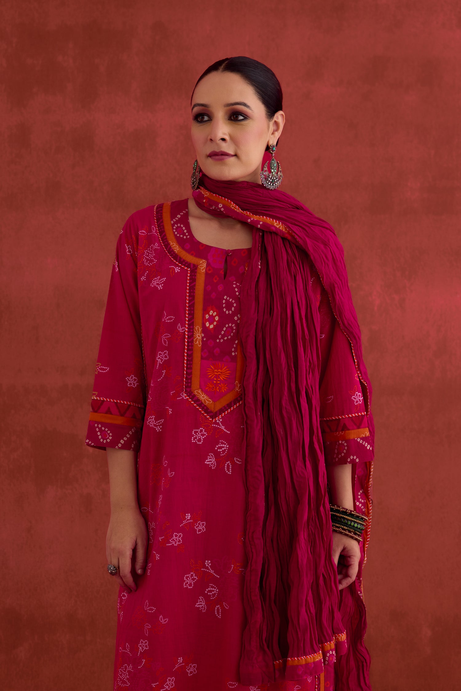 Anu Cotton Printed Kurta Pink (10039604019499)