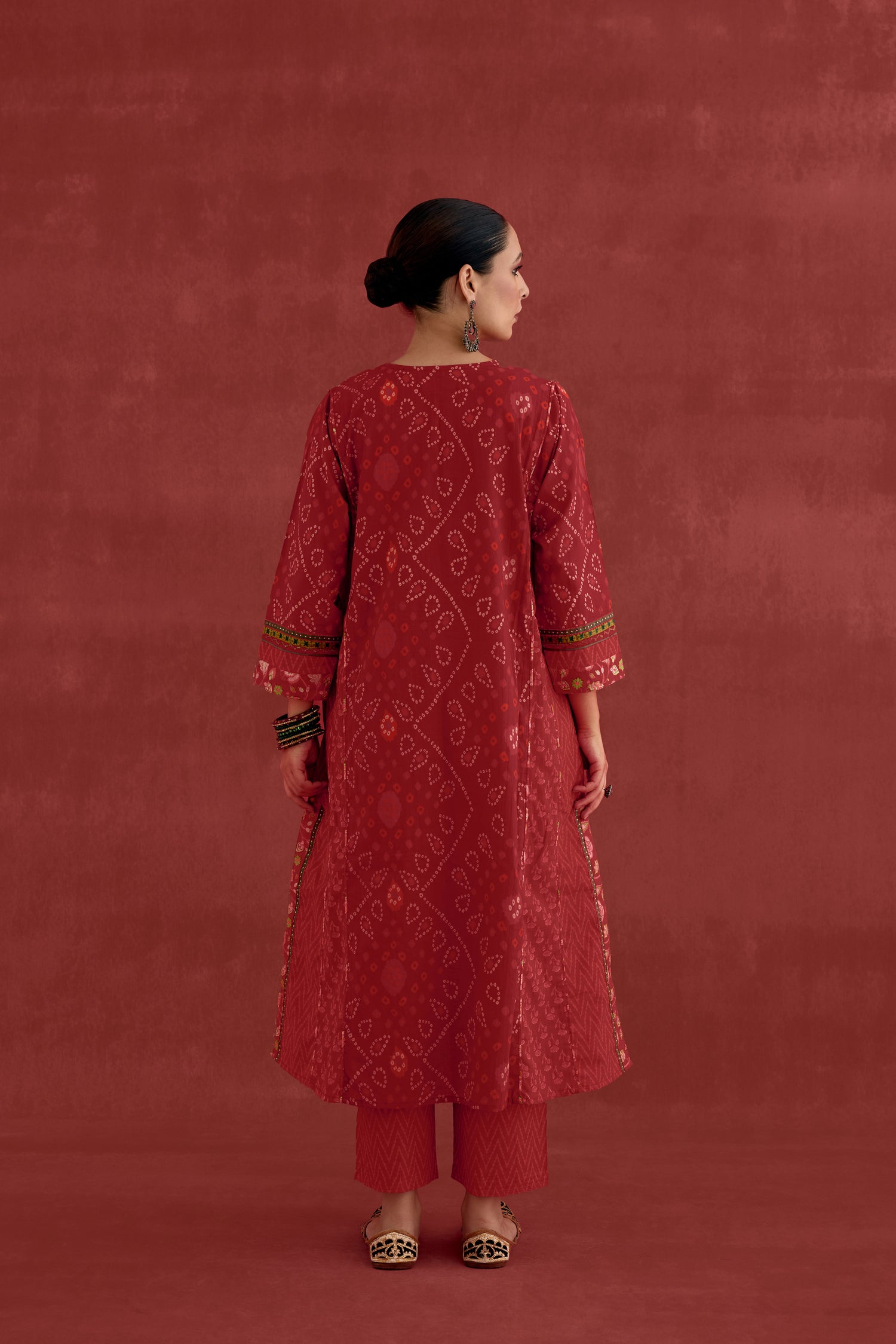 Adya Cotton Printed Kurta Red (10049103298859)