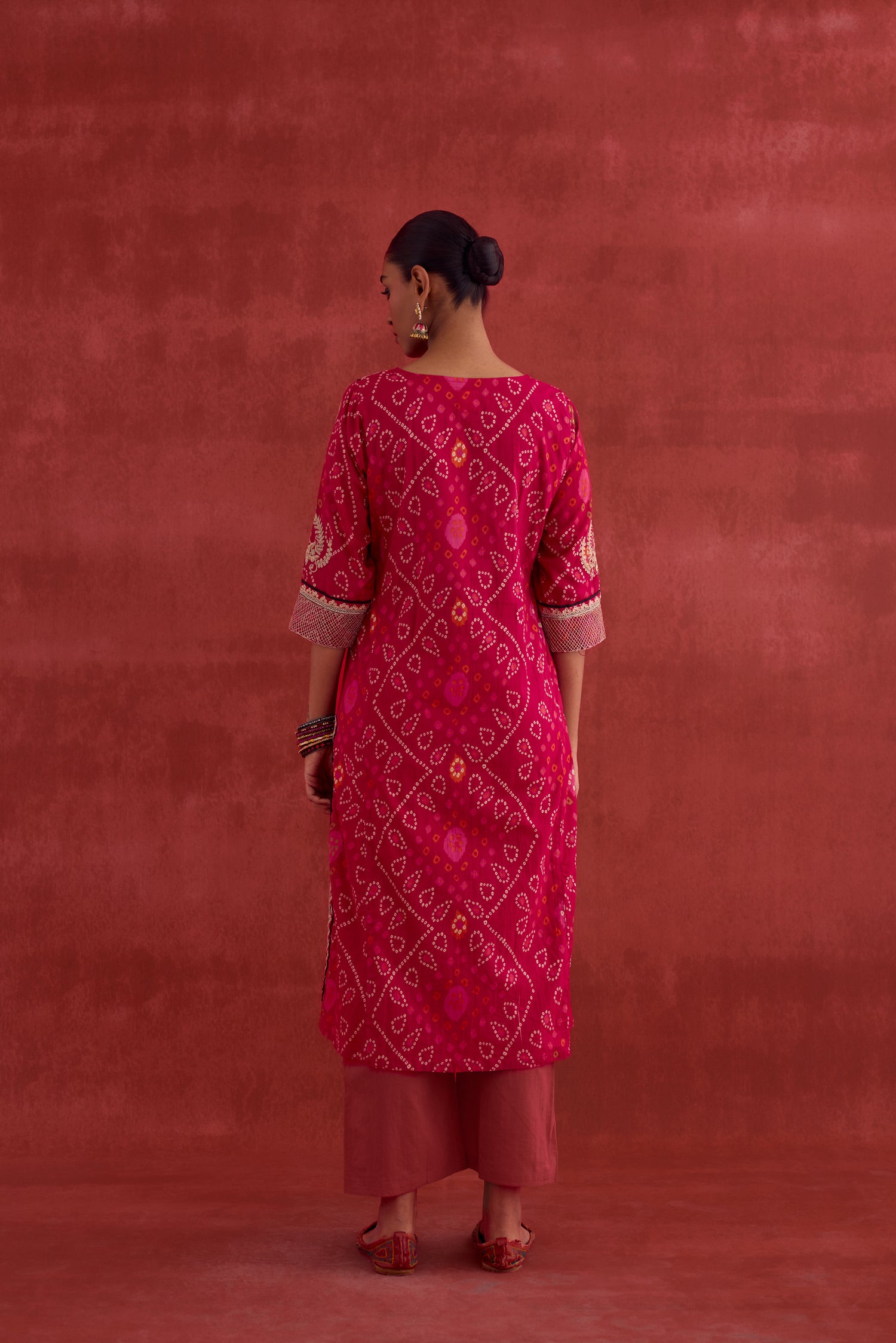 Dienne Embroidered Printed Kurta Pink (10049516929323)