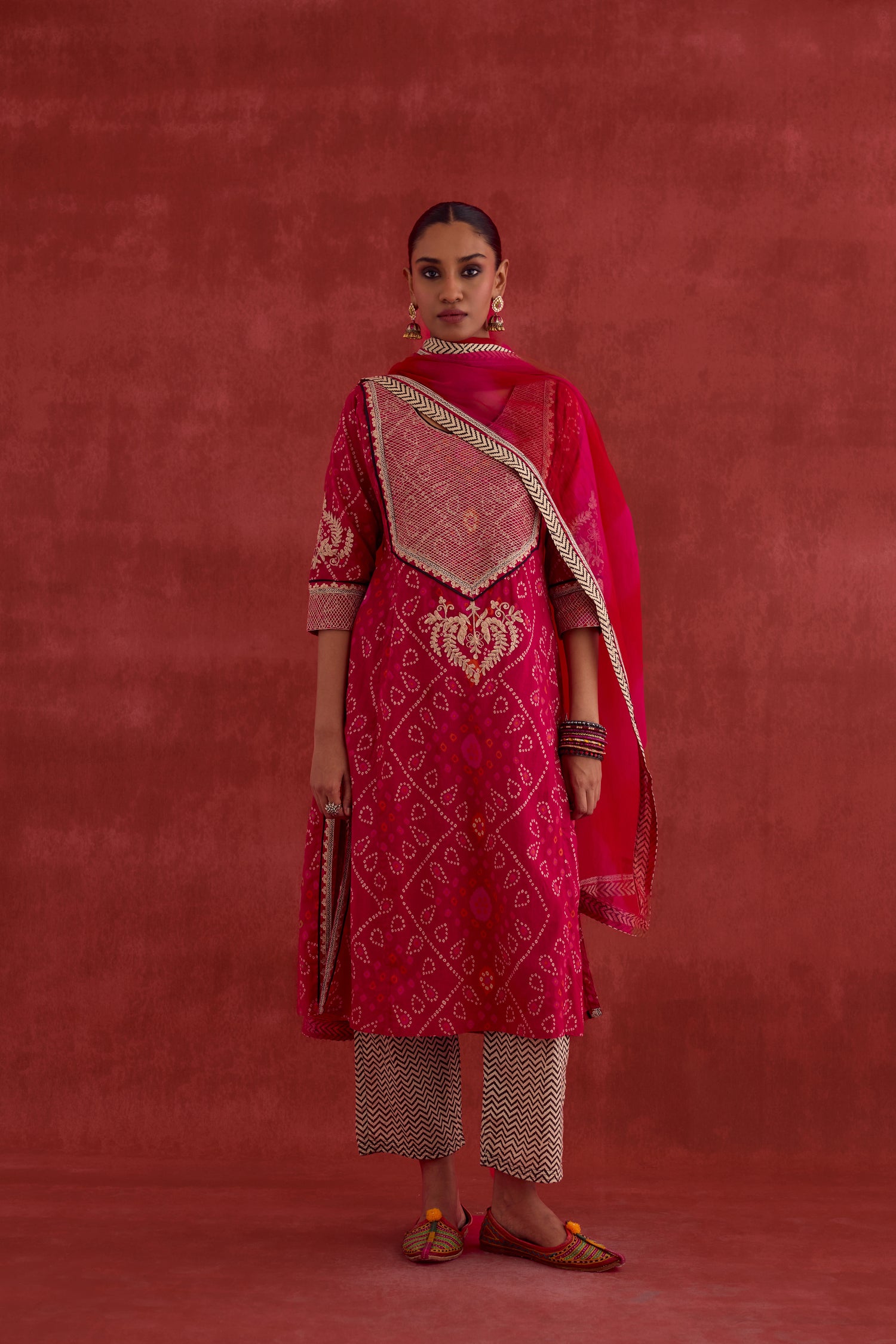 Dienne Embroidered Printed Kurta Pink (10049516929323)