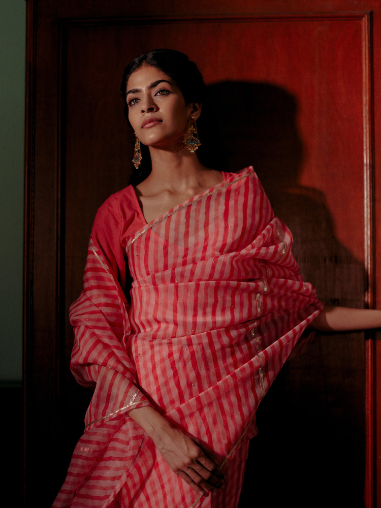 Leheriya Saree Light Dark Pink (8571309130027)