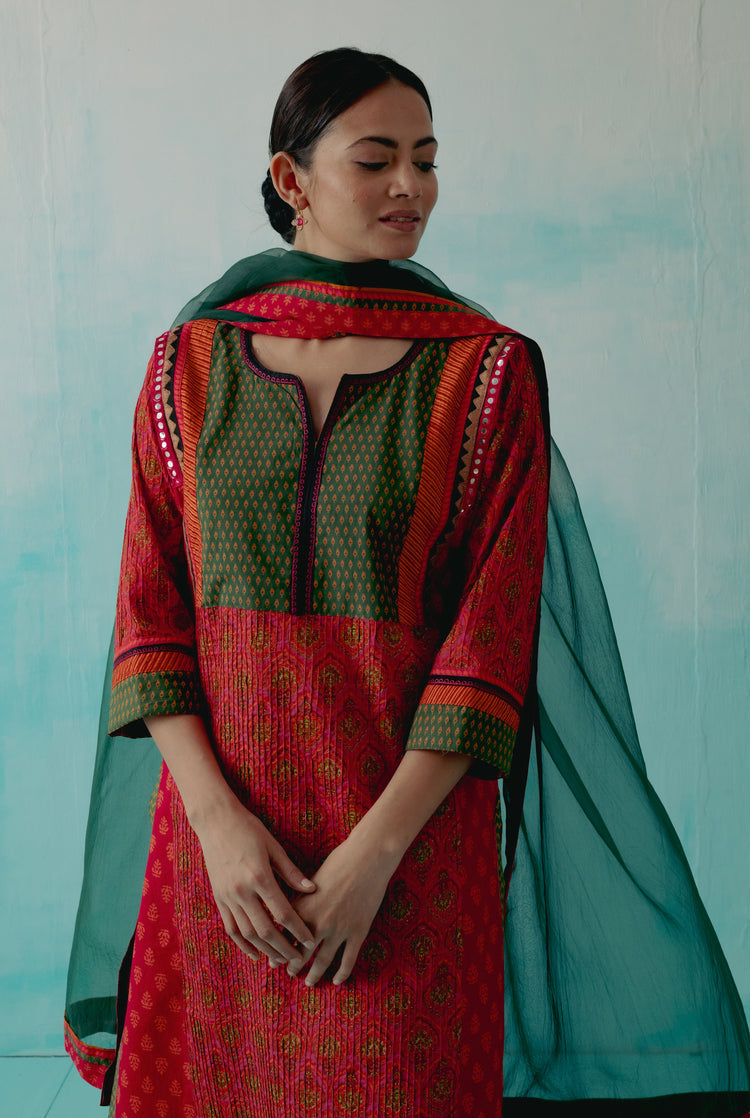Rozana Chiffon Dupatta Green (8344448663851)