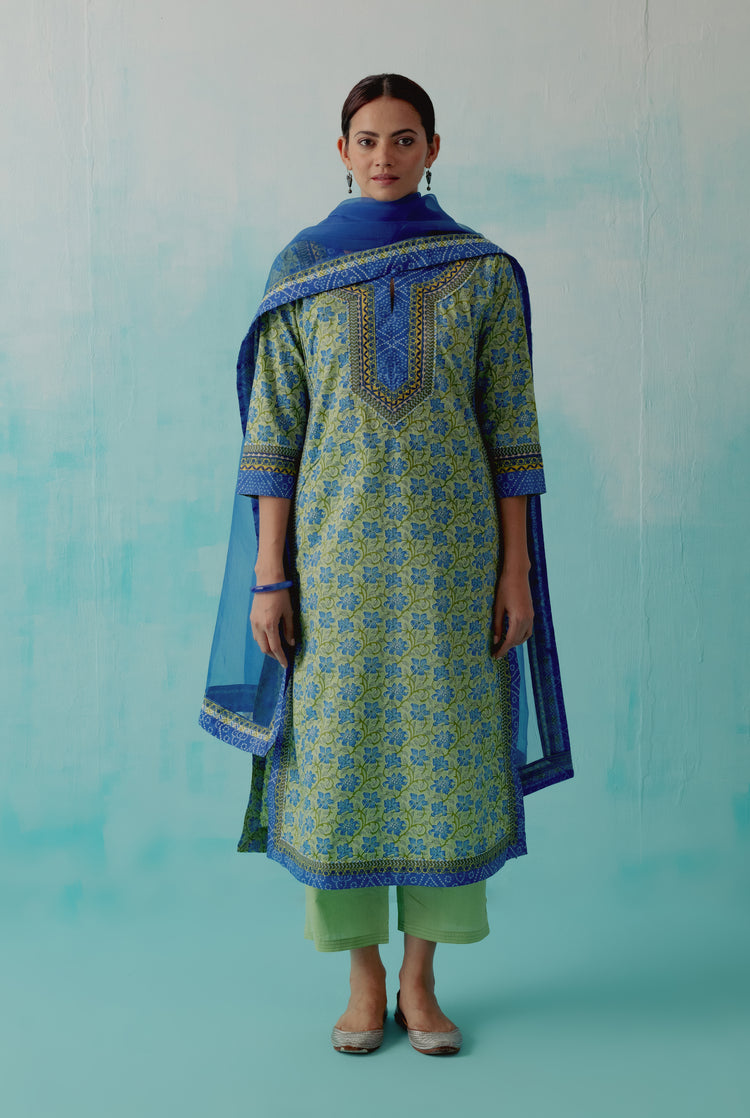 Rozana Chiffon Dupatta Blue (8344450040107)