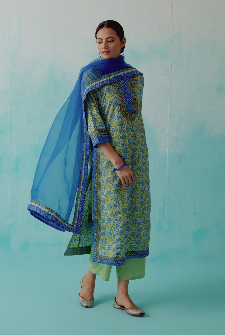 Rozana Chiffon Dupatta Blue (8344450040107)