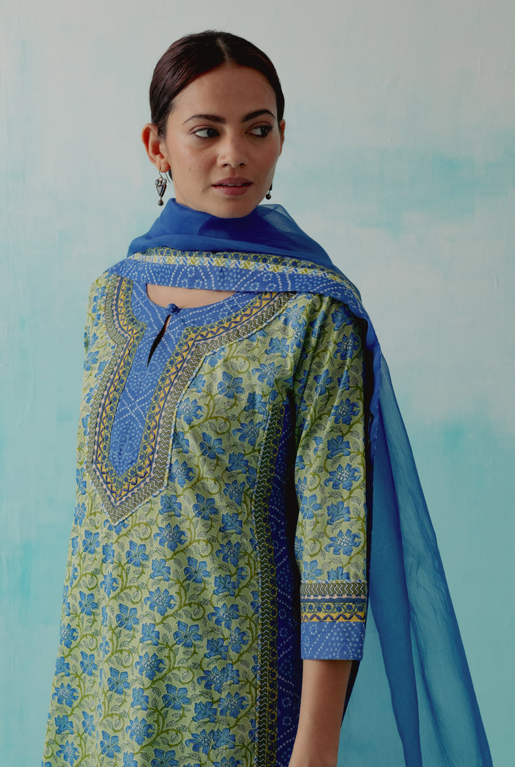 Rozana Chiffon Dupatta Blue (8344450040107)
