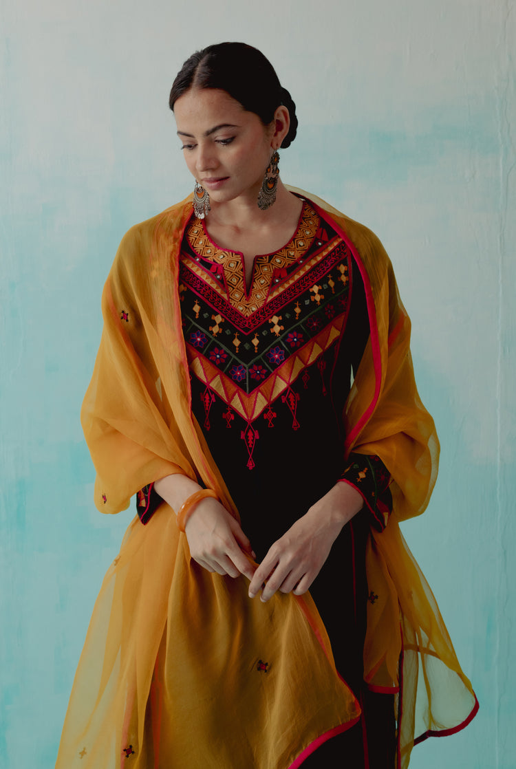 Noori Dupatta Ochre Yellow (8345822462251)