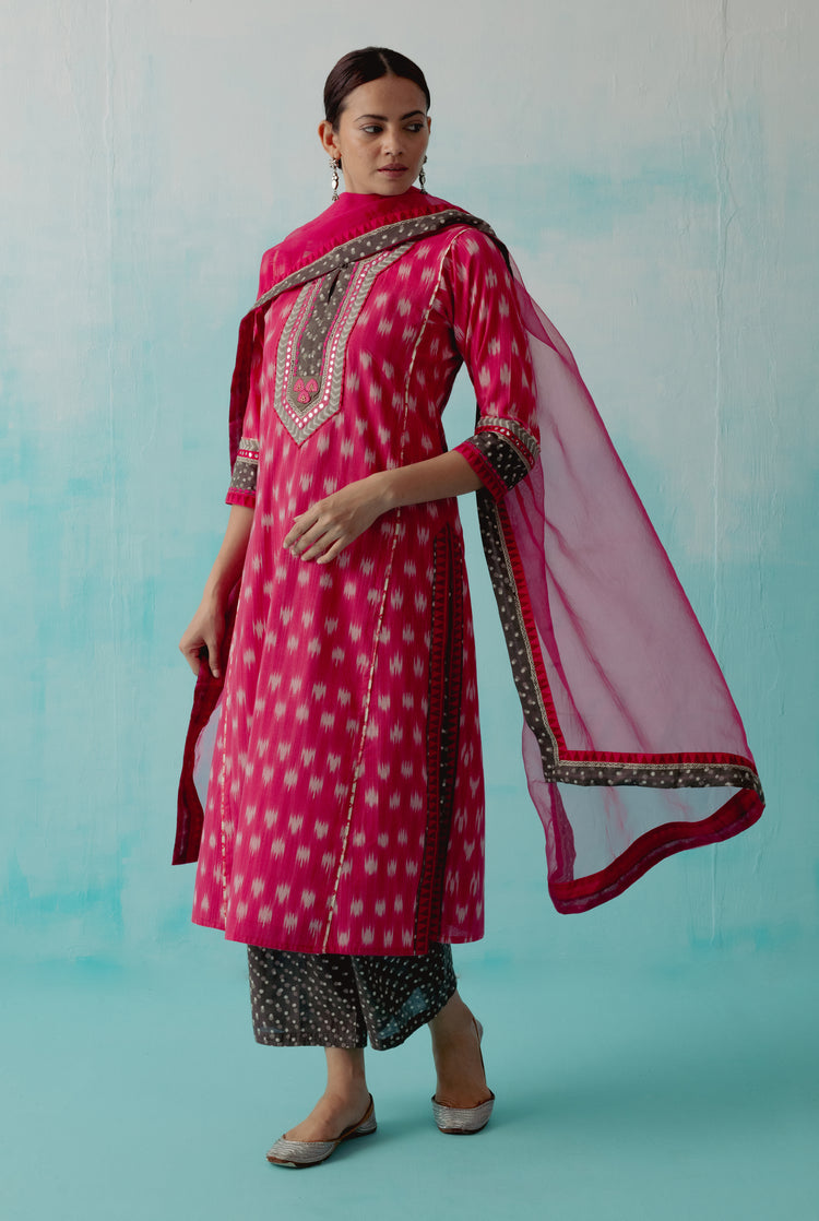 Rozana Chiffon Dupatta Pink (8344451580203)
