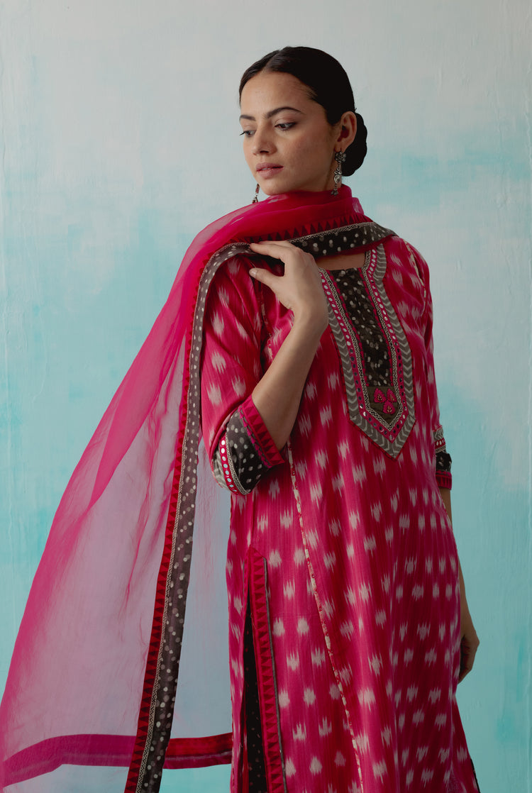 Naaz Kurta Light Pink White Grey (8342872162603)