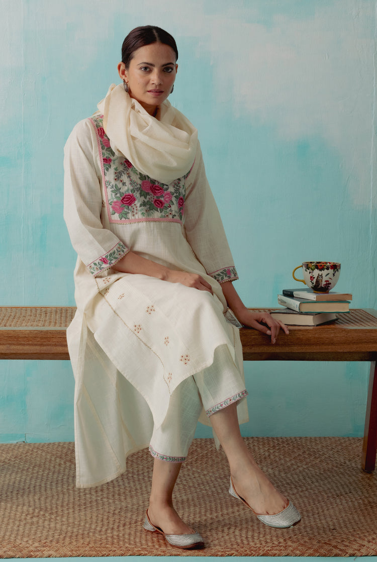 Tulsi Kurta Off White (8344684364075)