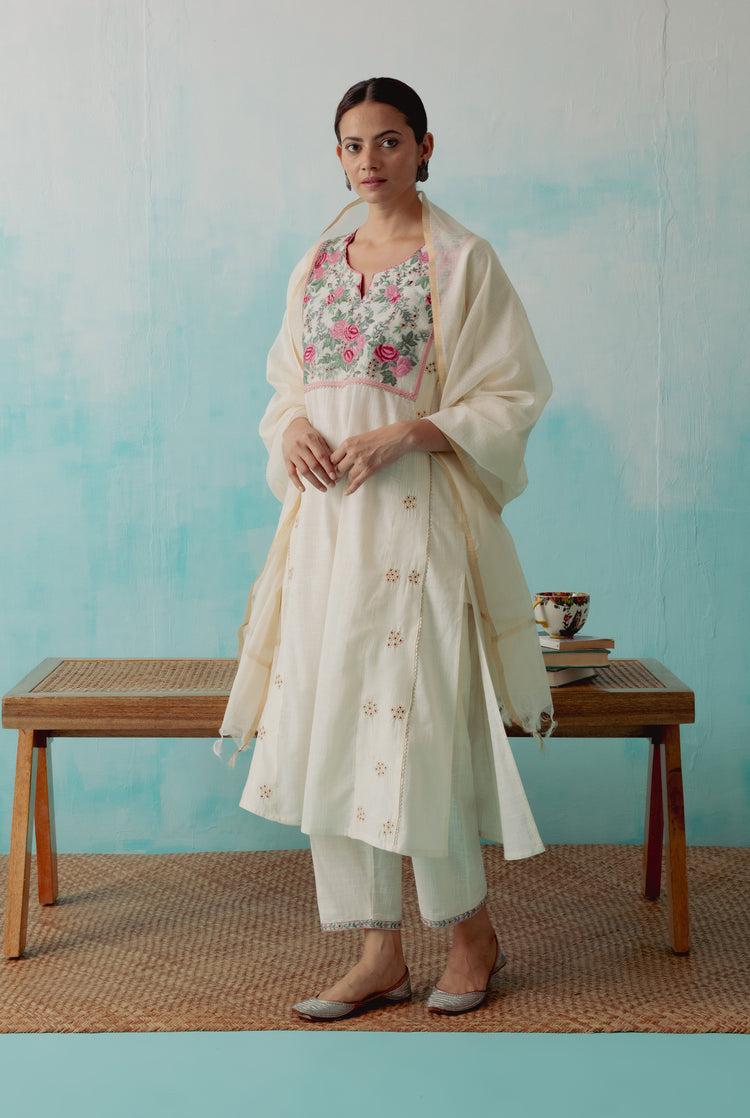 Tulsi Kurta Off White (8344684364075)