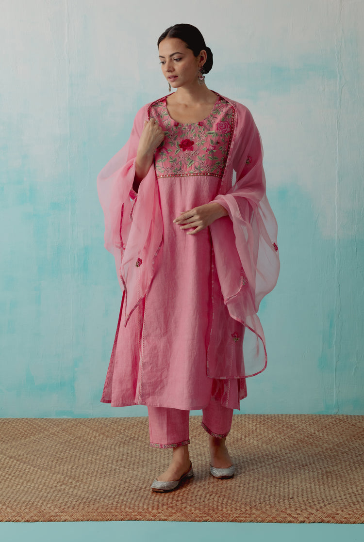 Tulsi Dupatta Rough Pink (8345825837355)