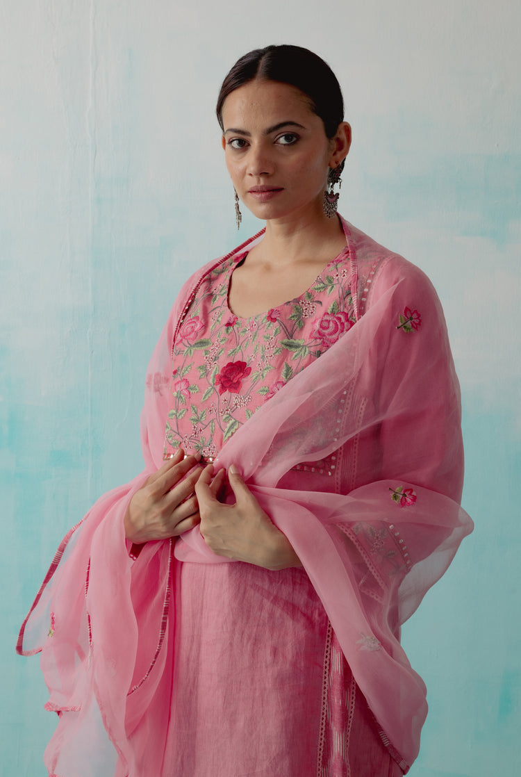 Tulsi Dupatta Rough Pink (8345825837355)
