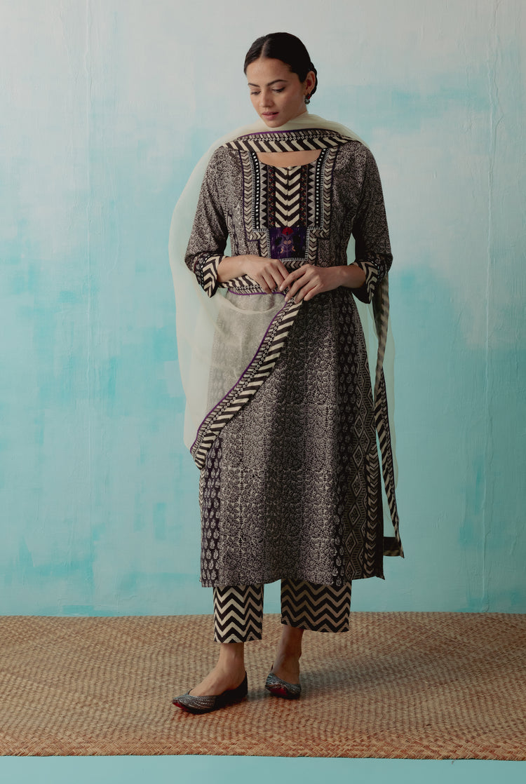 Rozana Chiffon Dupatta Off White (8344452038955)