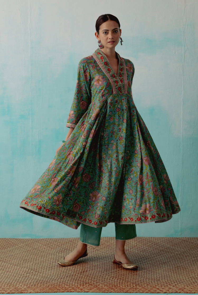 Vintage Kurta Deep Teal (8344683807019)