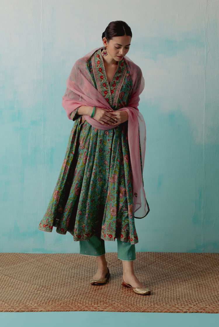 Vintage Kurta Deep Teal (8344683807019)
