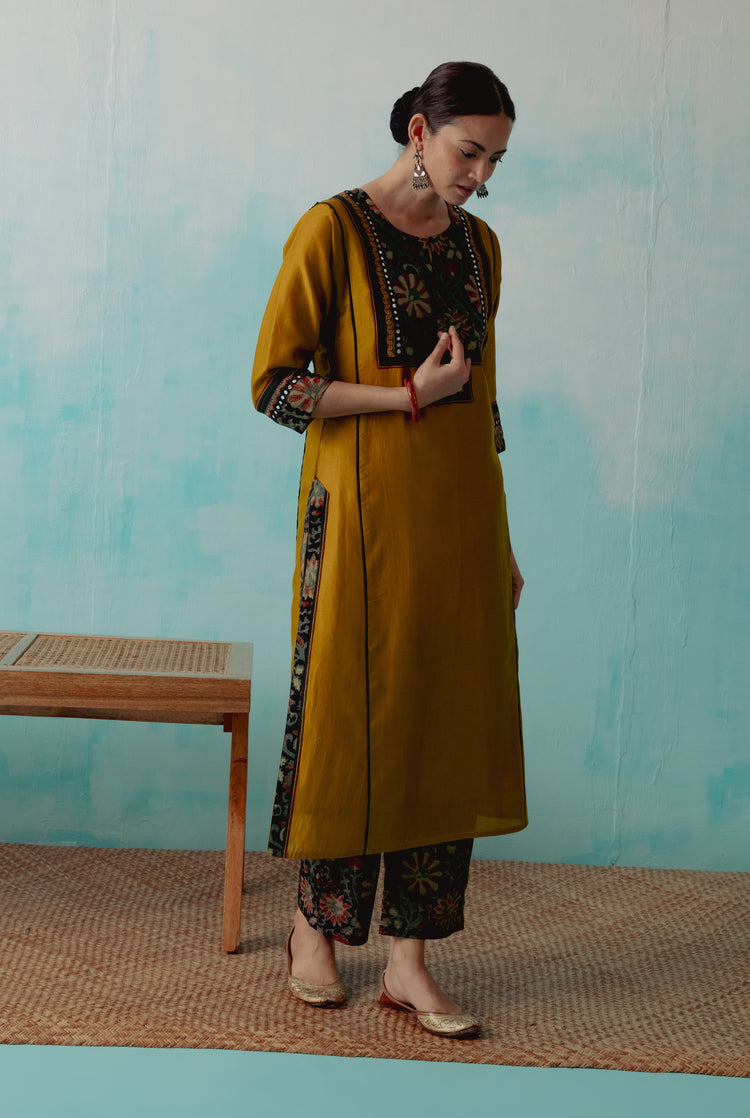 Yoke Kurta Ochre (8342880977195)