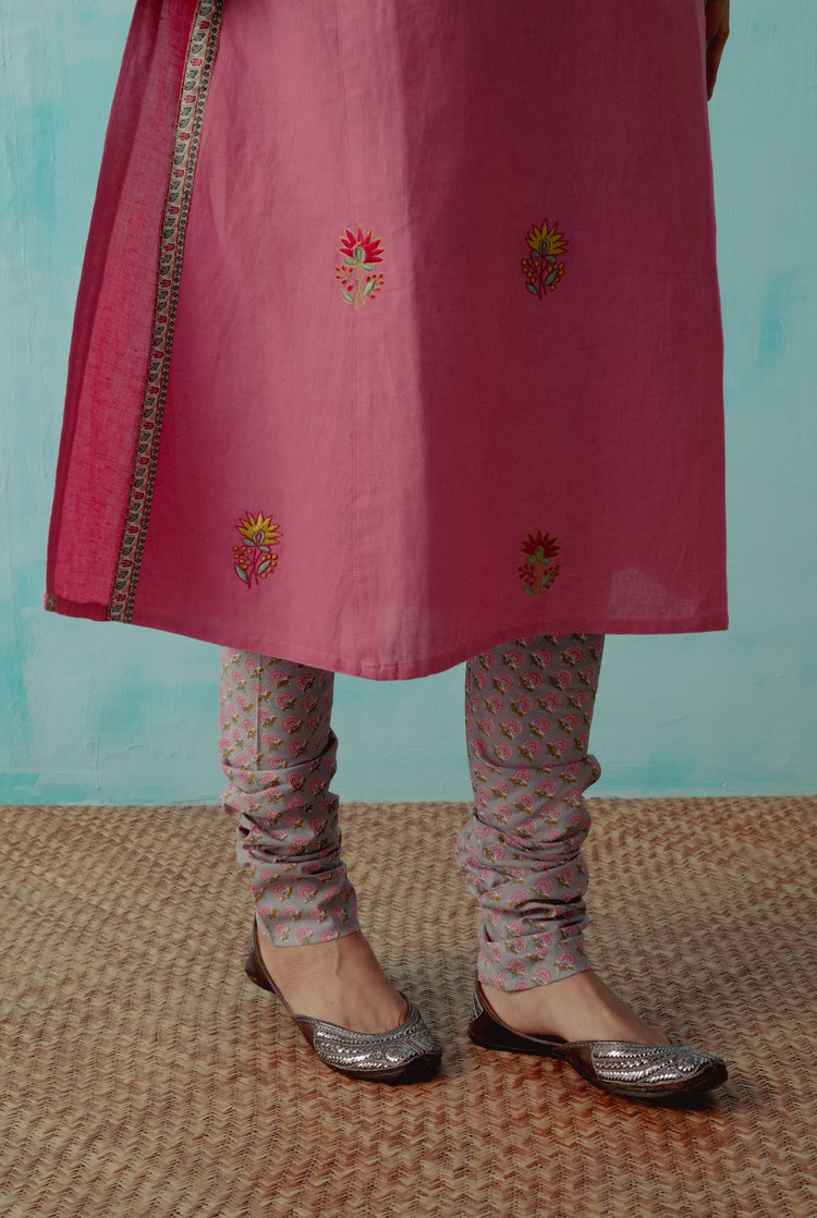 Naaz Rozana Kurta Blush Pink ( Set of 3 ) (8359655440683)