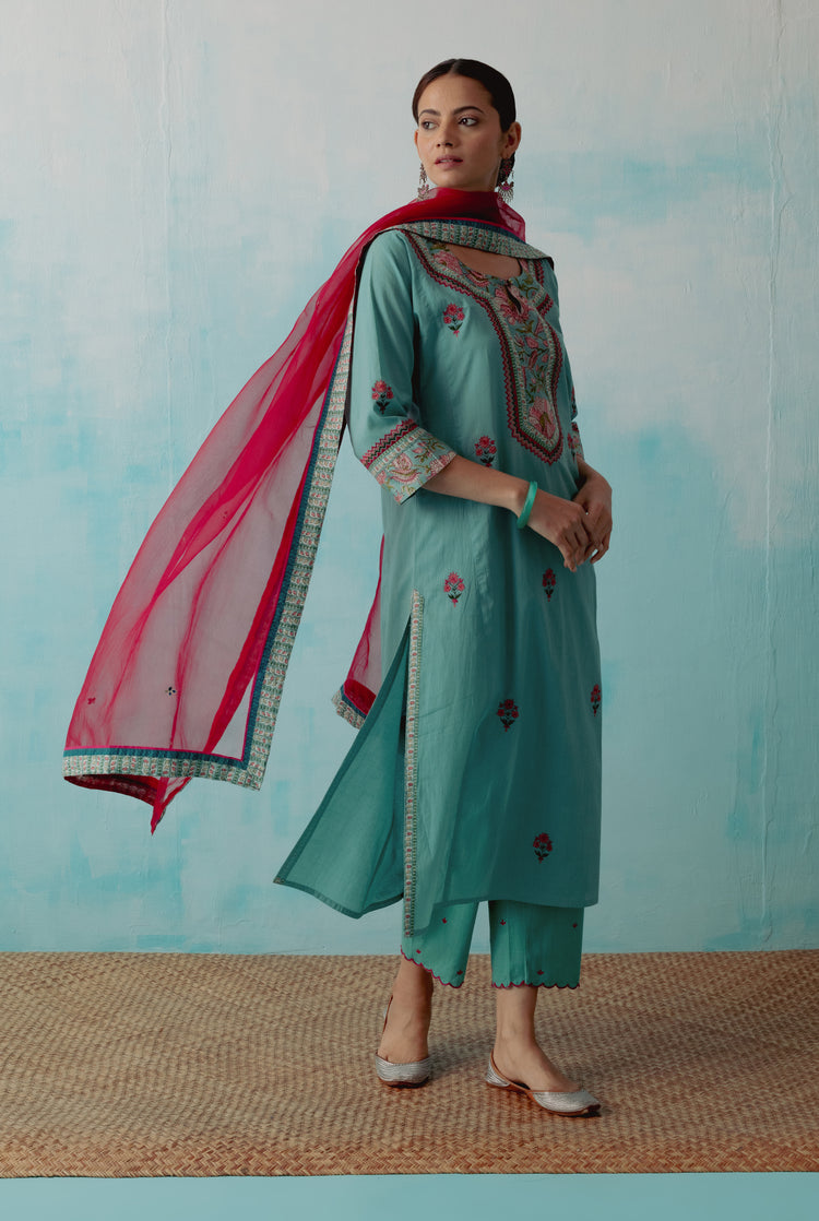 Rozana Chiffon Dupatta Maroon (8359665631531)