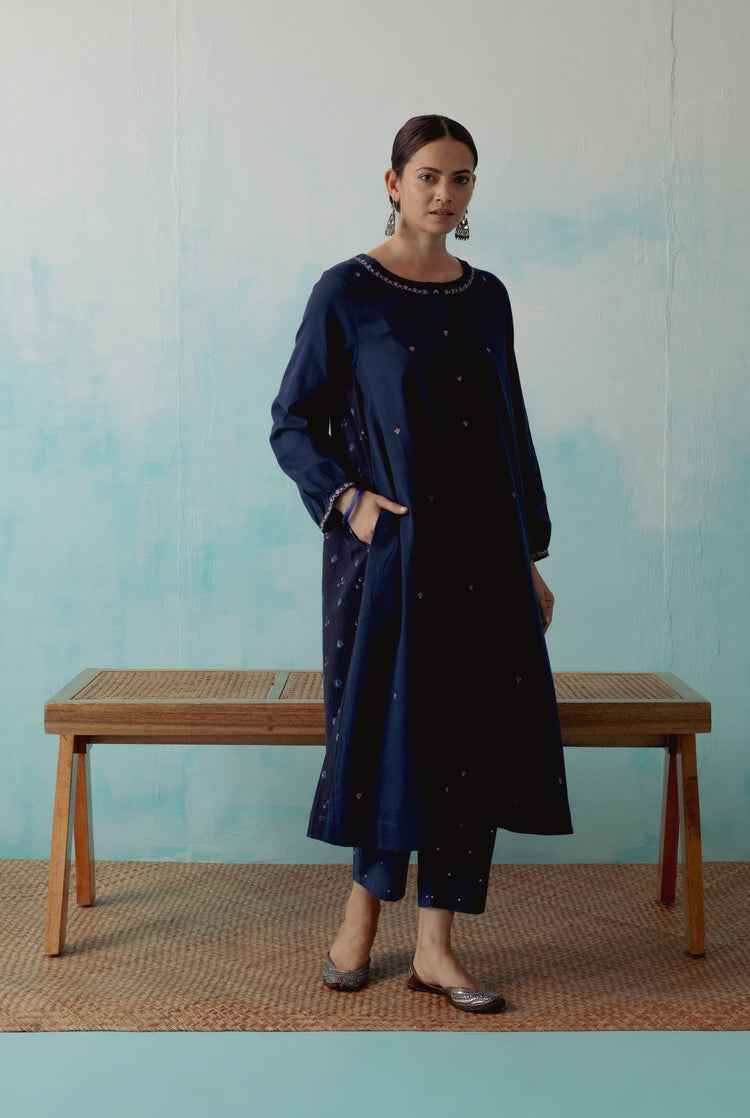 Anaya Kurta Indigo ( Set of 2 ) (8344695177515)
