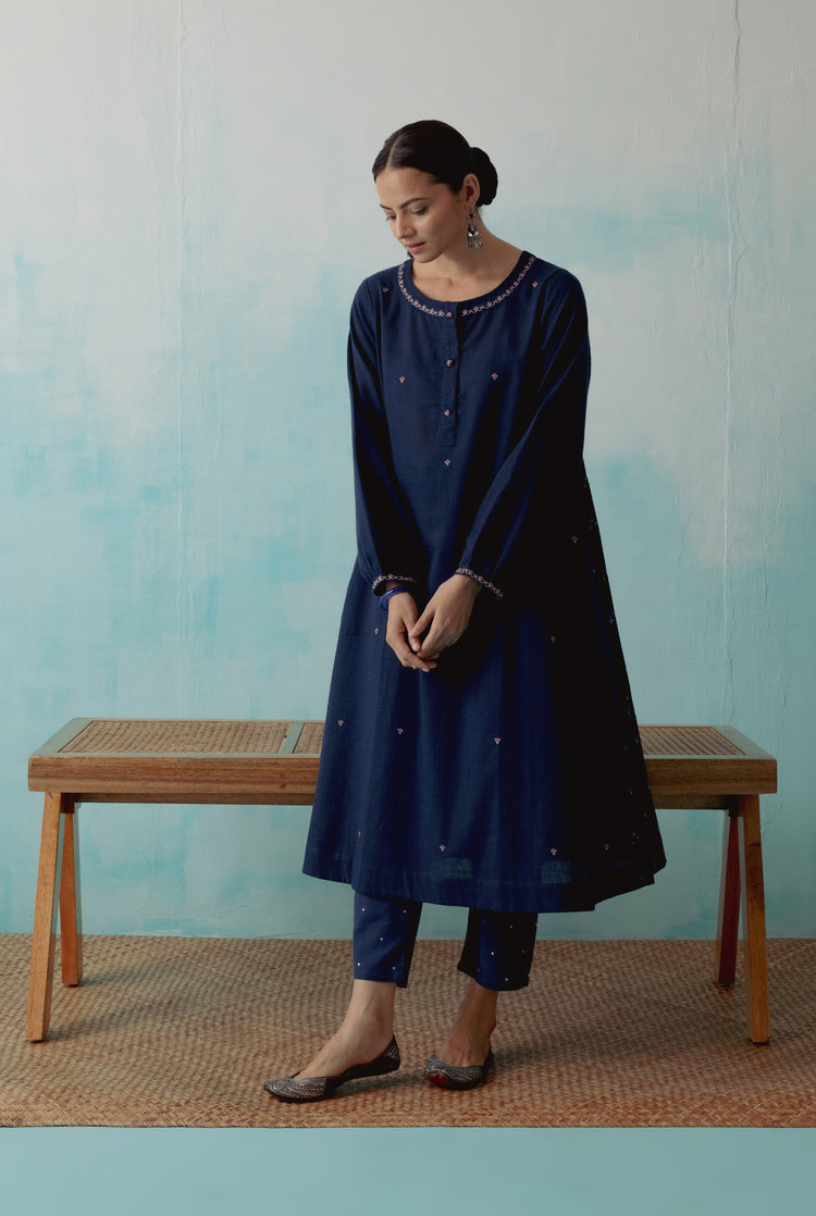 Anaya Kurta Indigo ( Set of 2 ) (8344695177515)