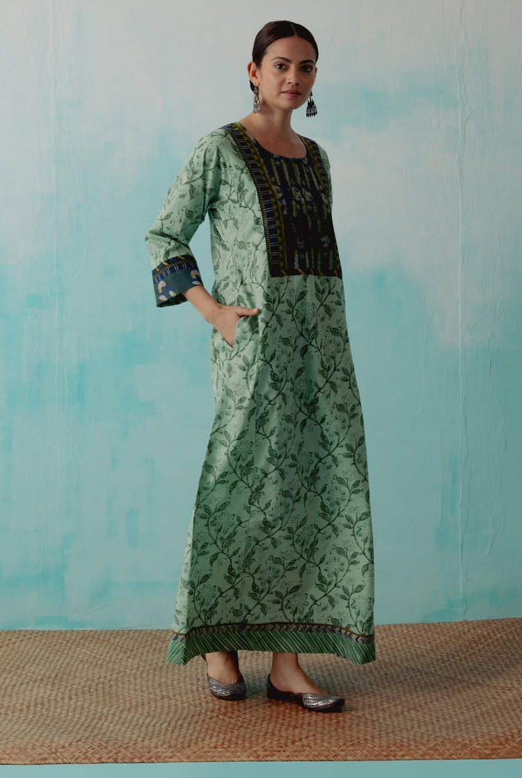Yoke Caftan Mint Green Blue (8344542314795)
