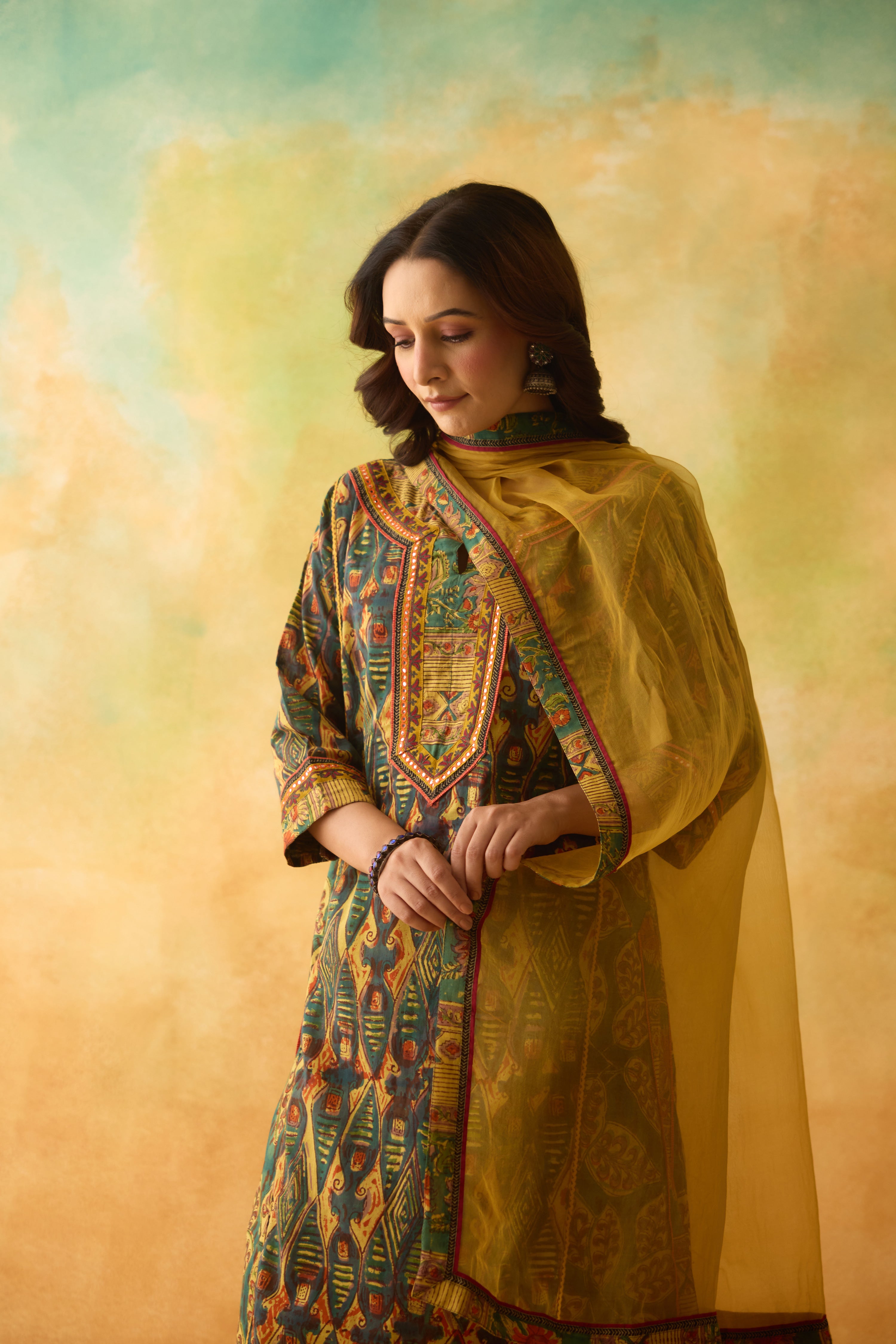 Medh Dupatta Mustard (10004628078891)