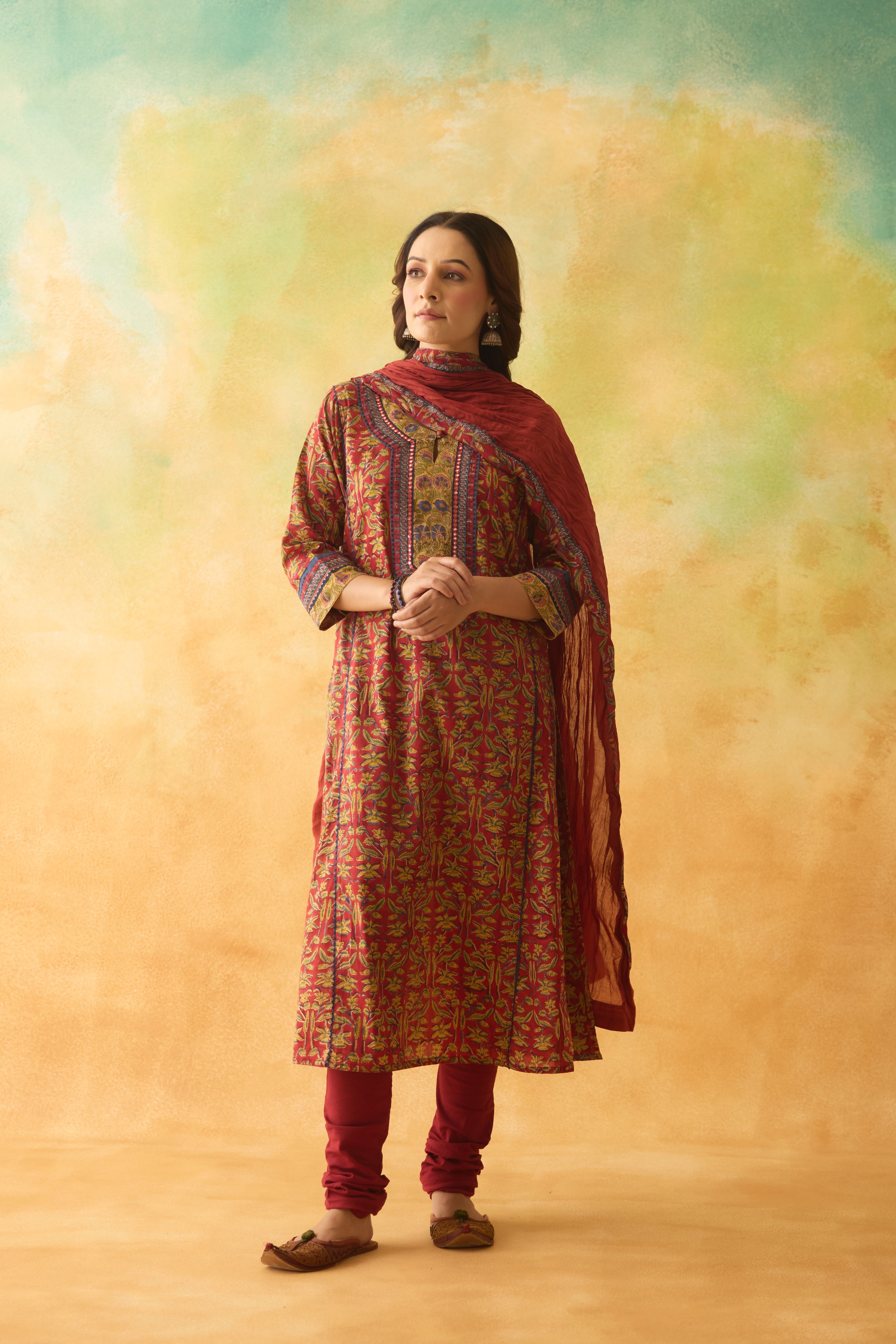 Rozana Dupatta Red (10009697943851)