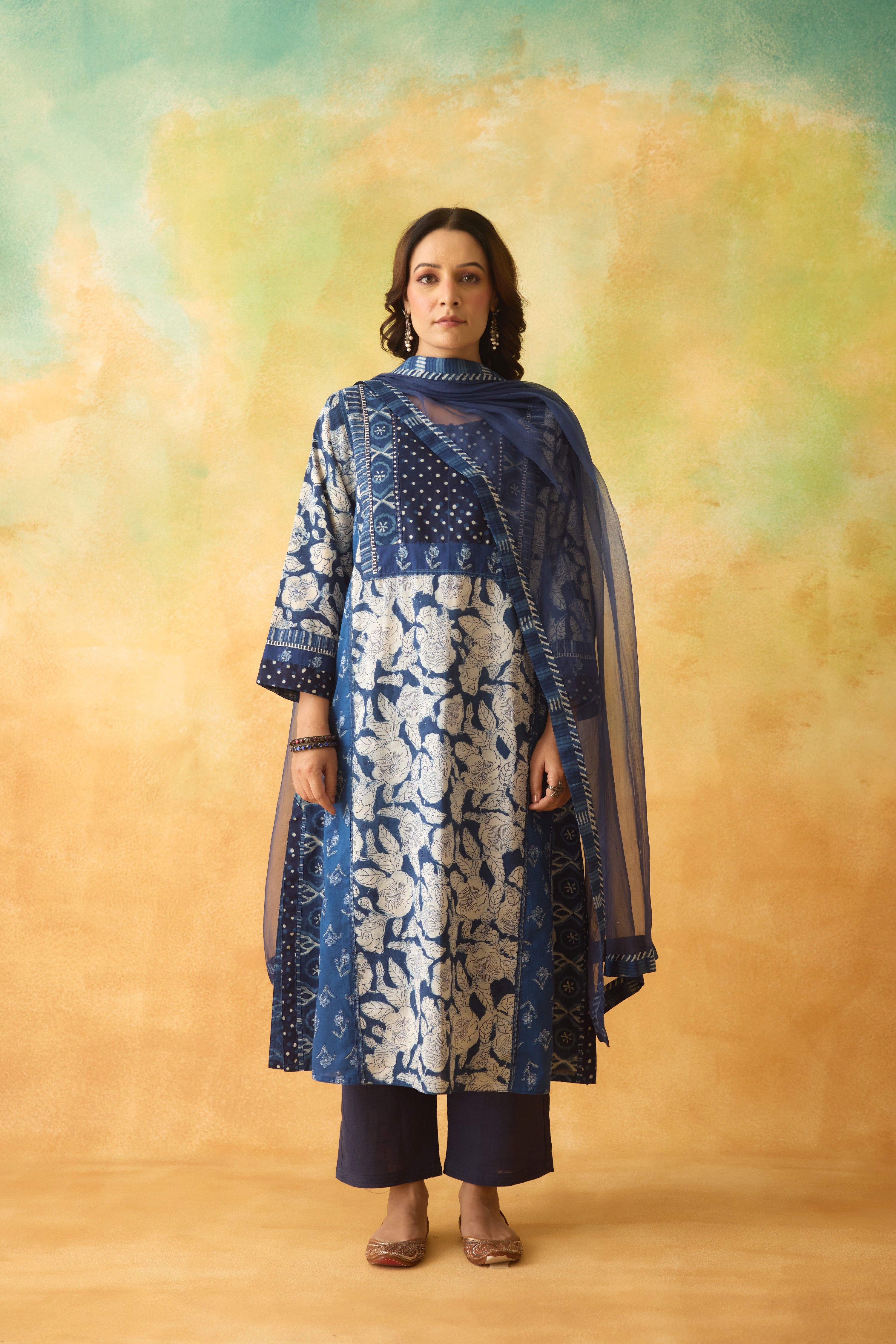 Medh Dupatta Blue (10004515488043)