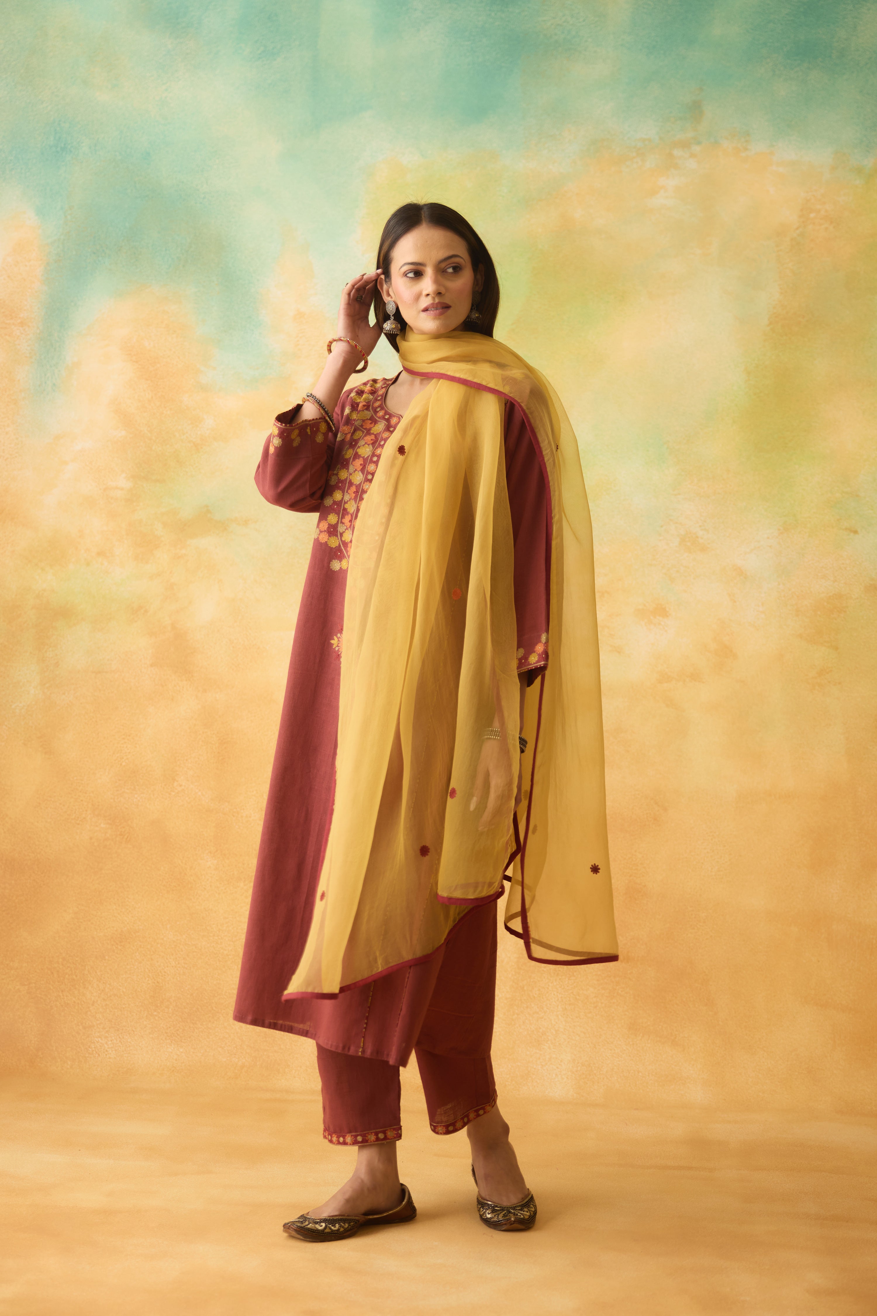 Tulsi Dupatta Mustard (10002391269675)
