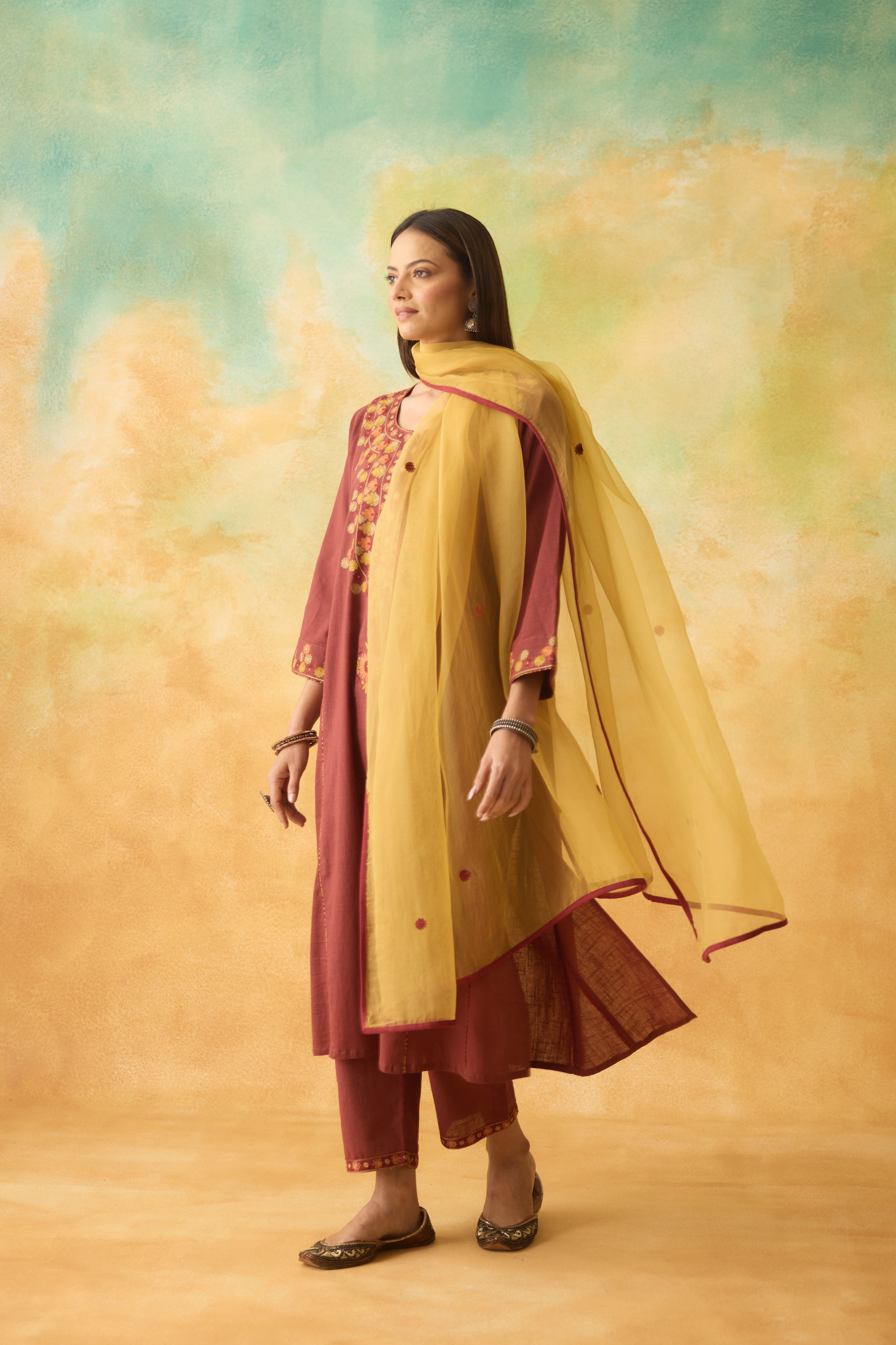 Tulsi Dupatta Mustard (10002391269675)