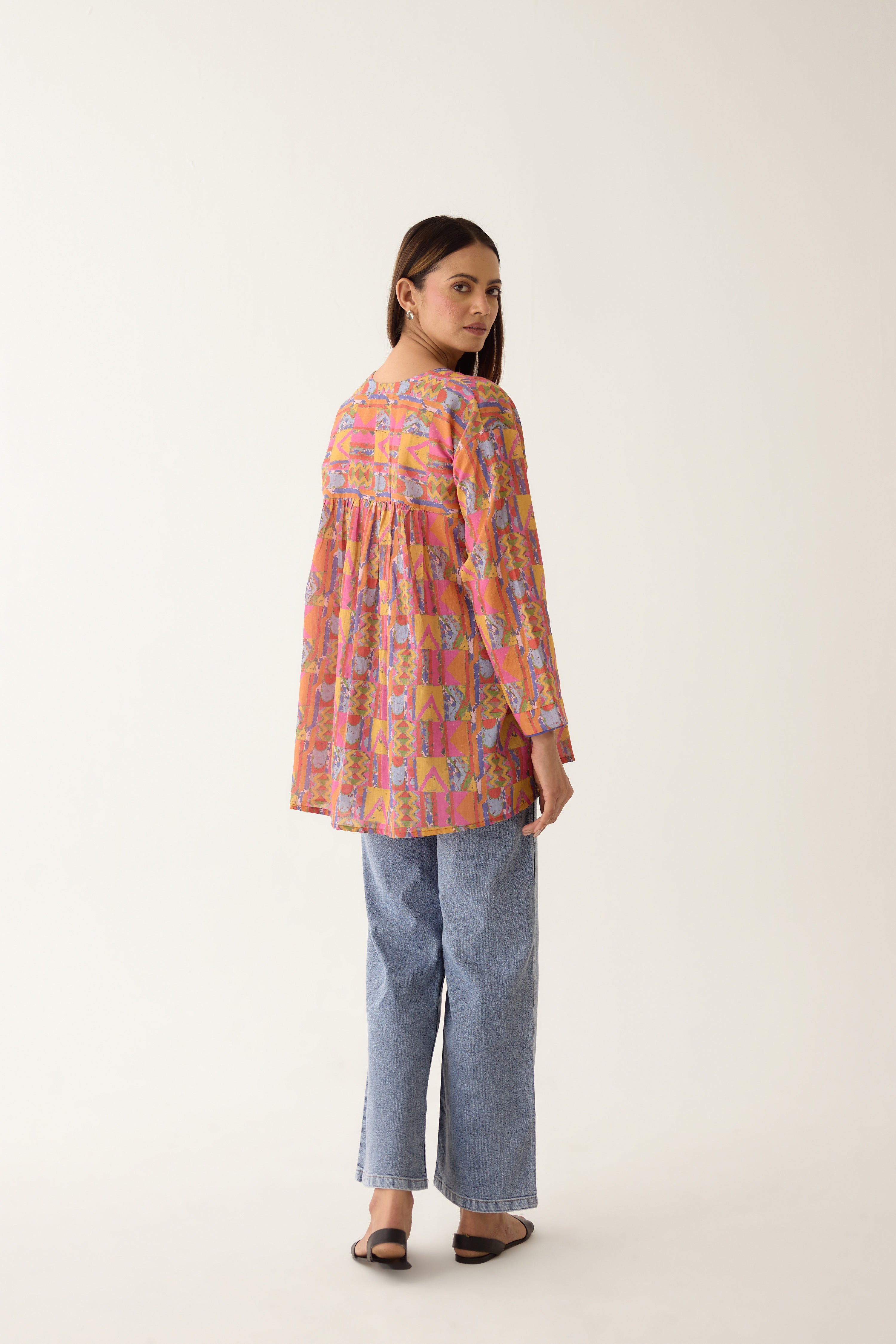 Sofia Top Pink Orange (10003776897323)