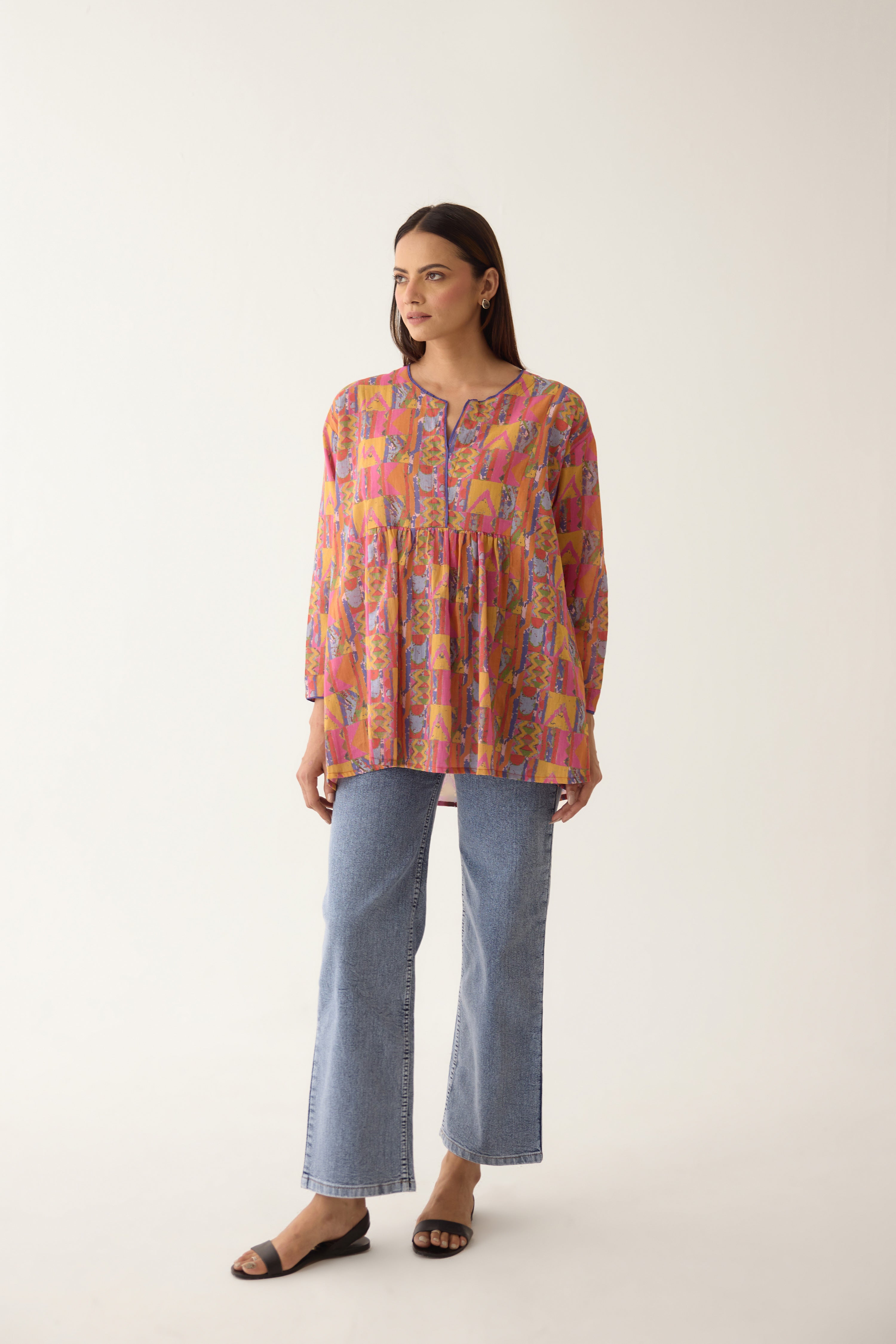 Sofia Top Pink Orange (10003776897323)