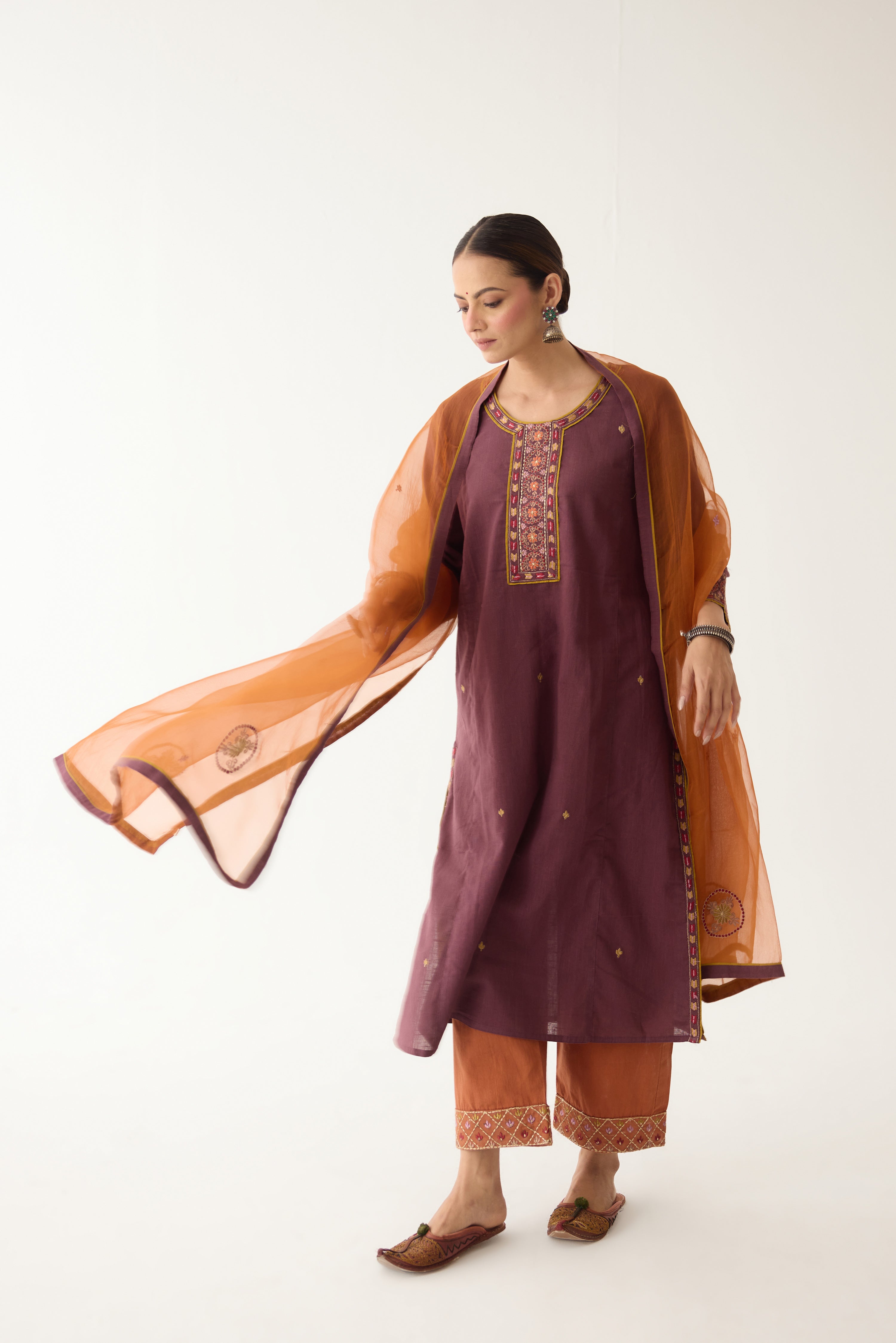 Elena Dupatta Rust (9997425672491)