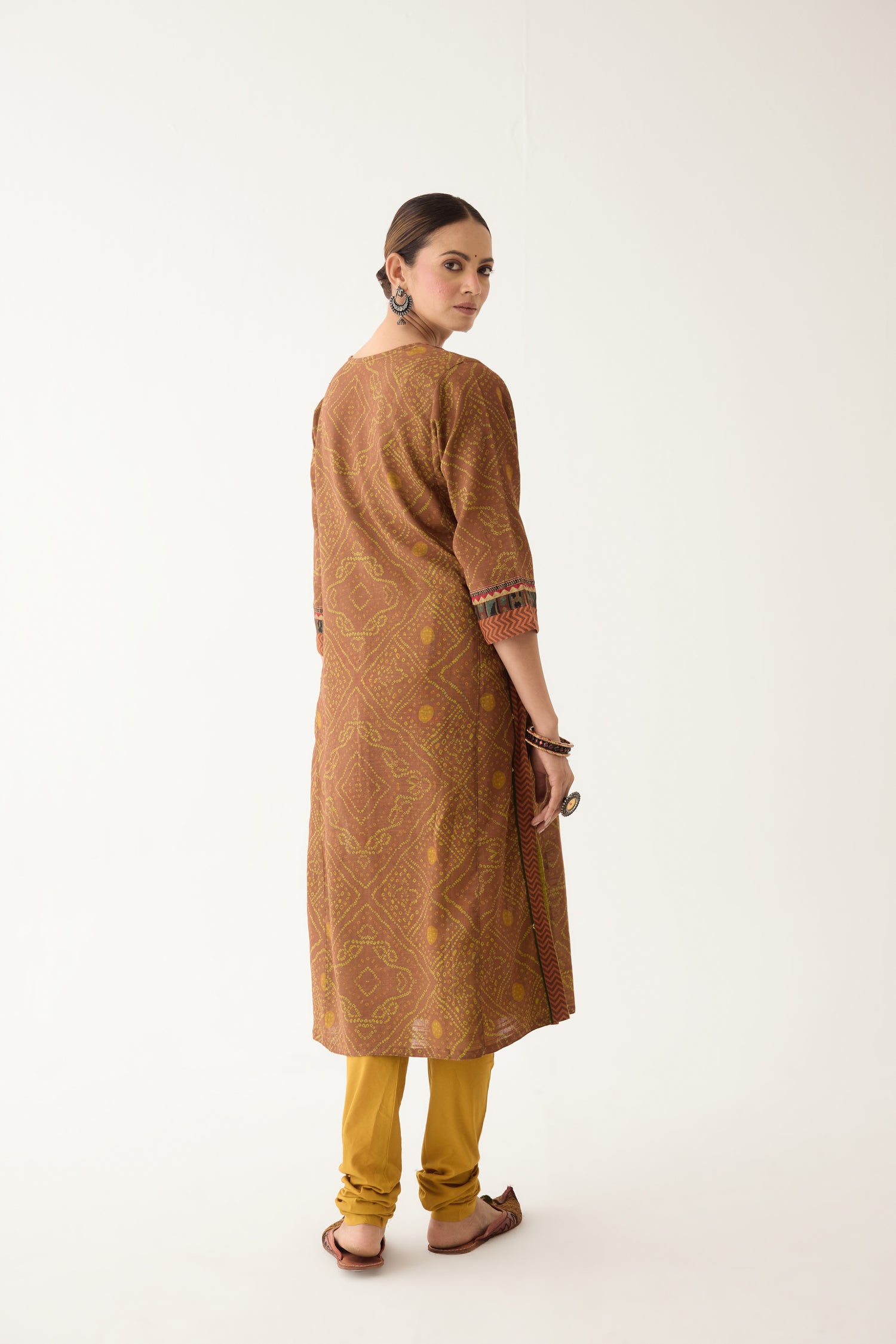 Rozana Kurta Brown/ Green (Set of 3) (9997124370731)