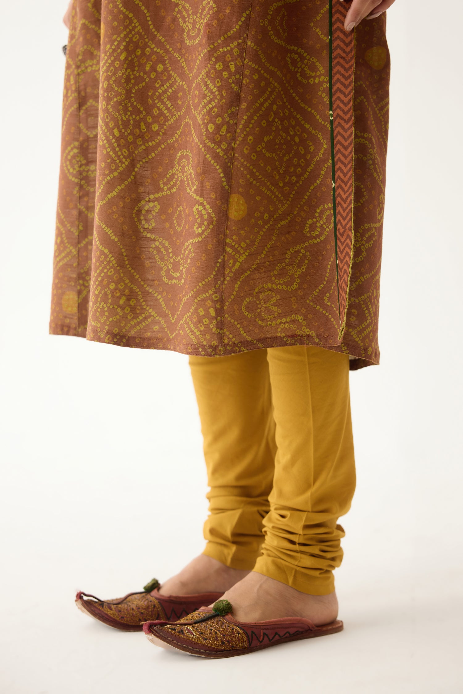 Rozana Kurta Brown/ Green (Set of 3) (9997124370731)