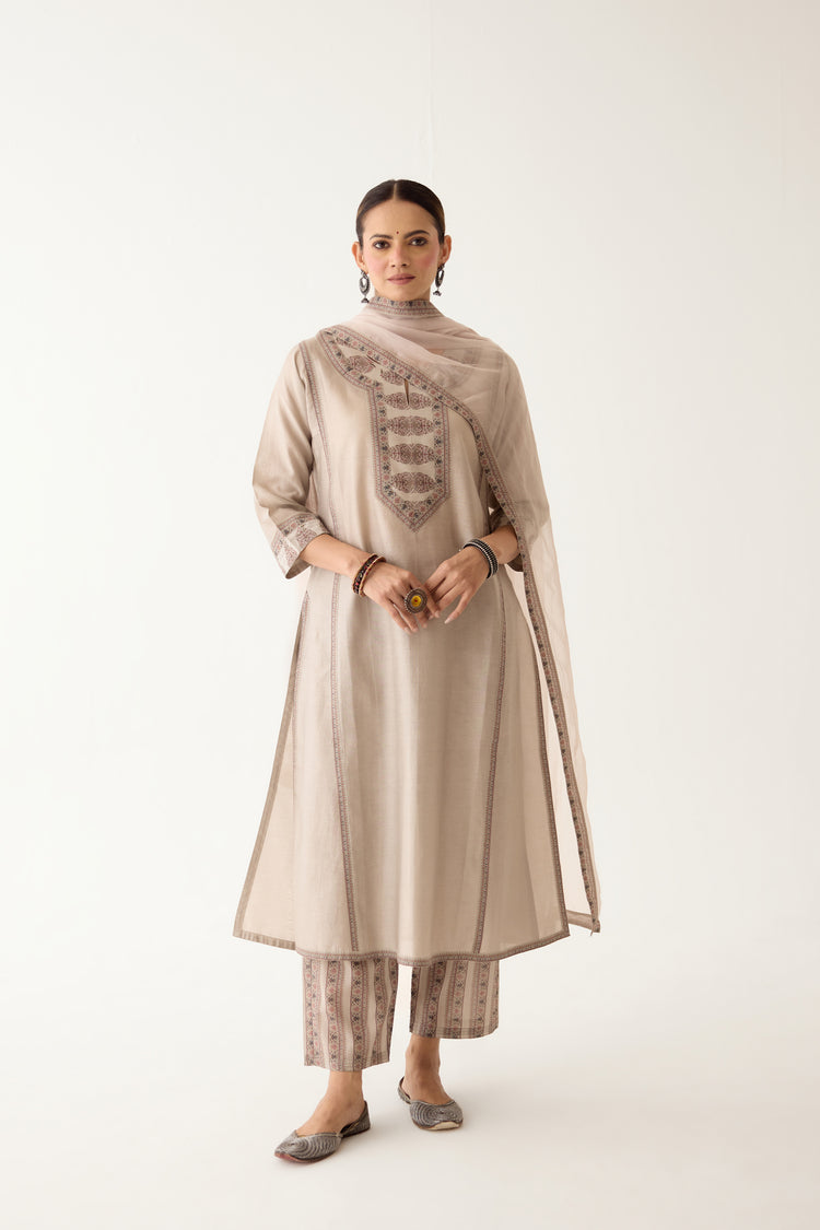 Medh Dupatta Light Grey