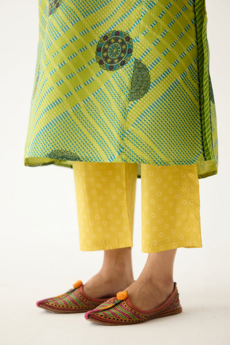 Rozana Kurta Lime Green/ Blue (Set of 2) (9996393546027)