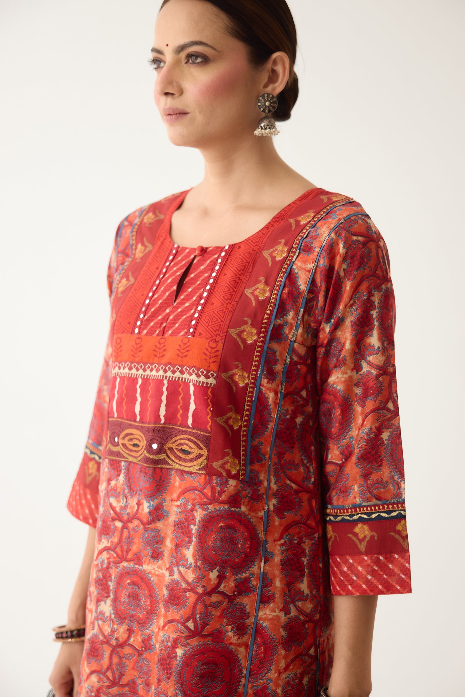 Rozana Kurta Red/ Orange (Set of 3) (9997127123243)
