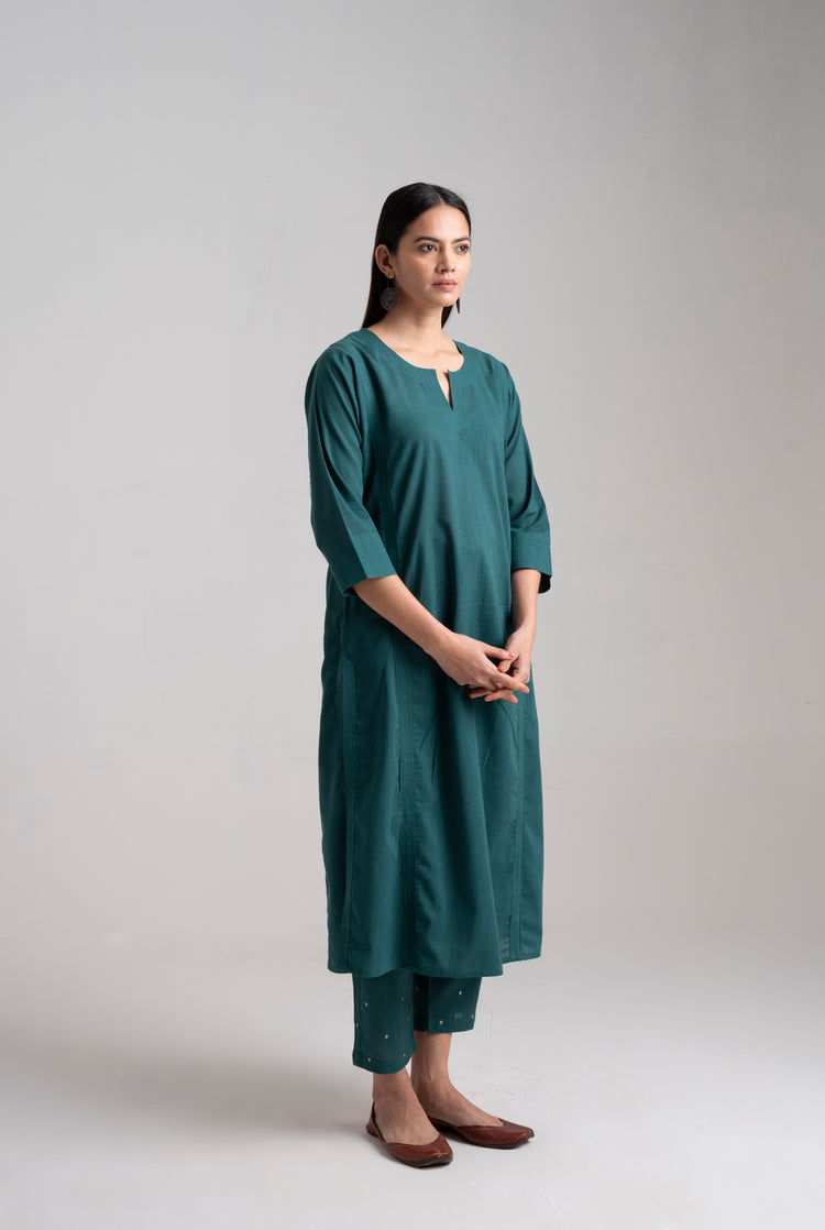 Adani Kurta Bottle Green (8957449044267)