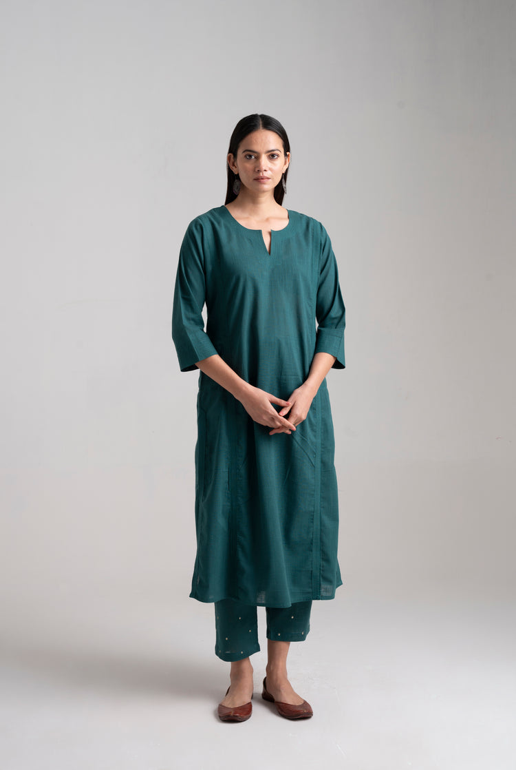 Adani Kurta Bottle Green (8957449044267)