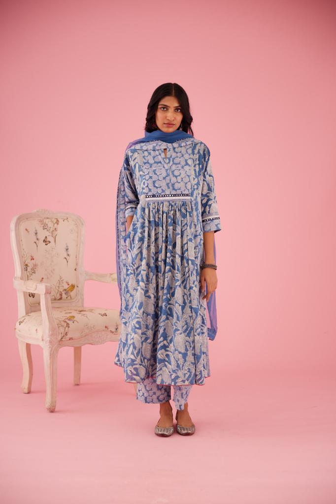 Banjara Kurta Blue Off White (8426629792043)
