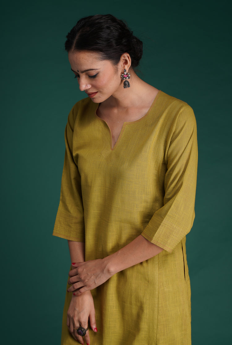 Adani Kurta Ochre (7153442521135)
