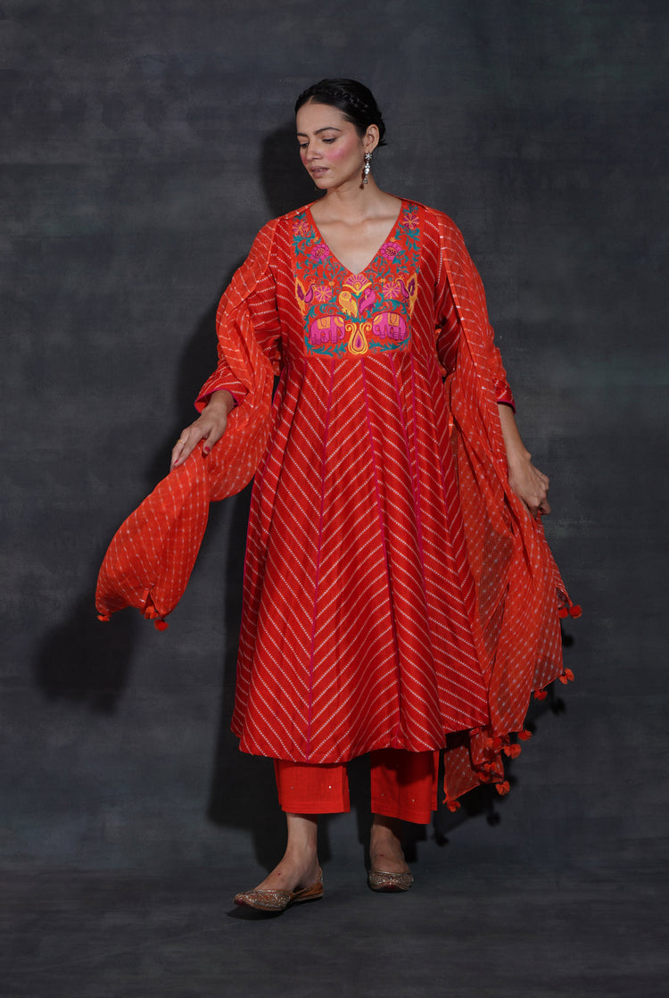 Kia Dupatta Orange (7152940023855)