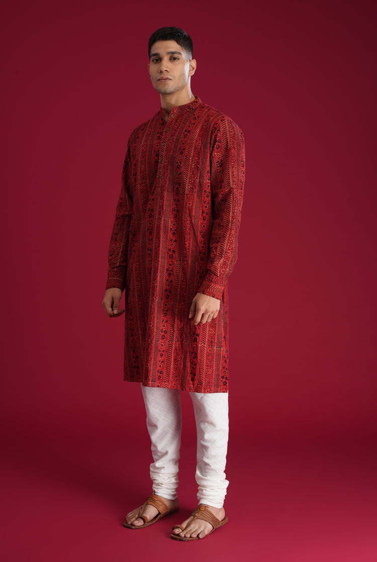 Rozana Kurta Red (7135810093103)