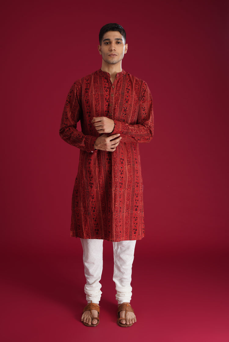 Rozana Kurta Red (7135810093103)