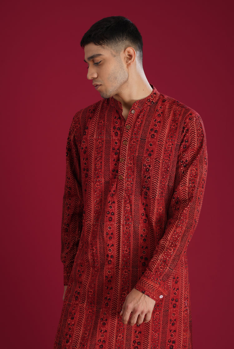 Rozana Kurta Red (7135810093103)